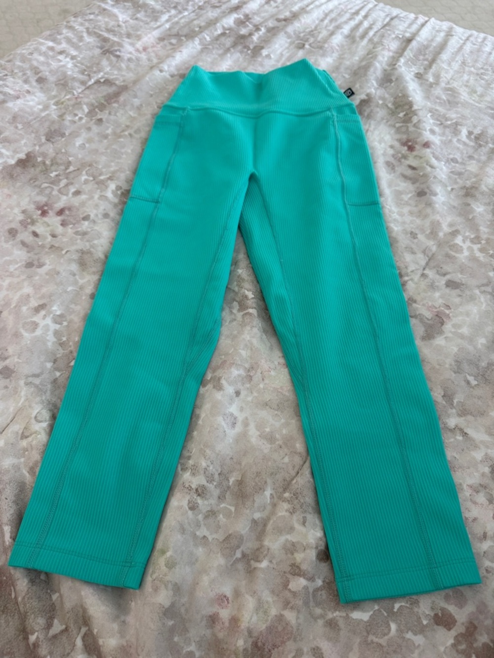 Born Primitive Turquoise Ribbed Straight-Leg Pants